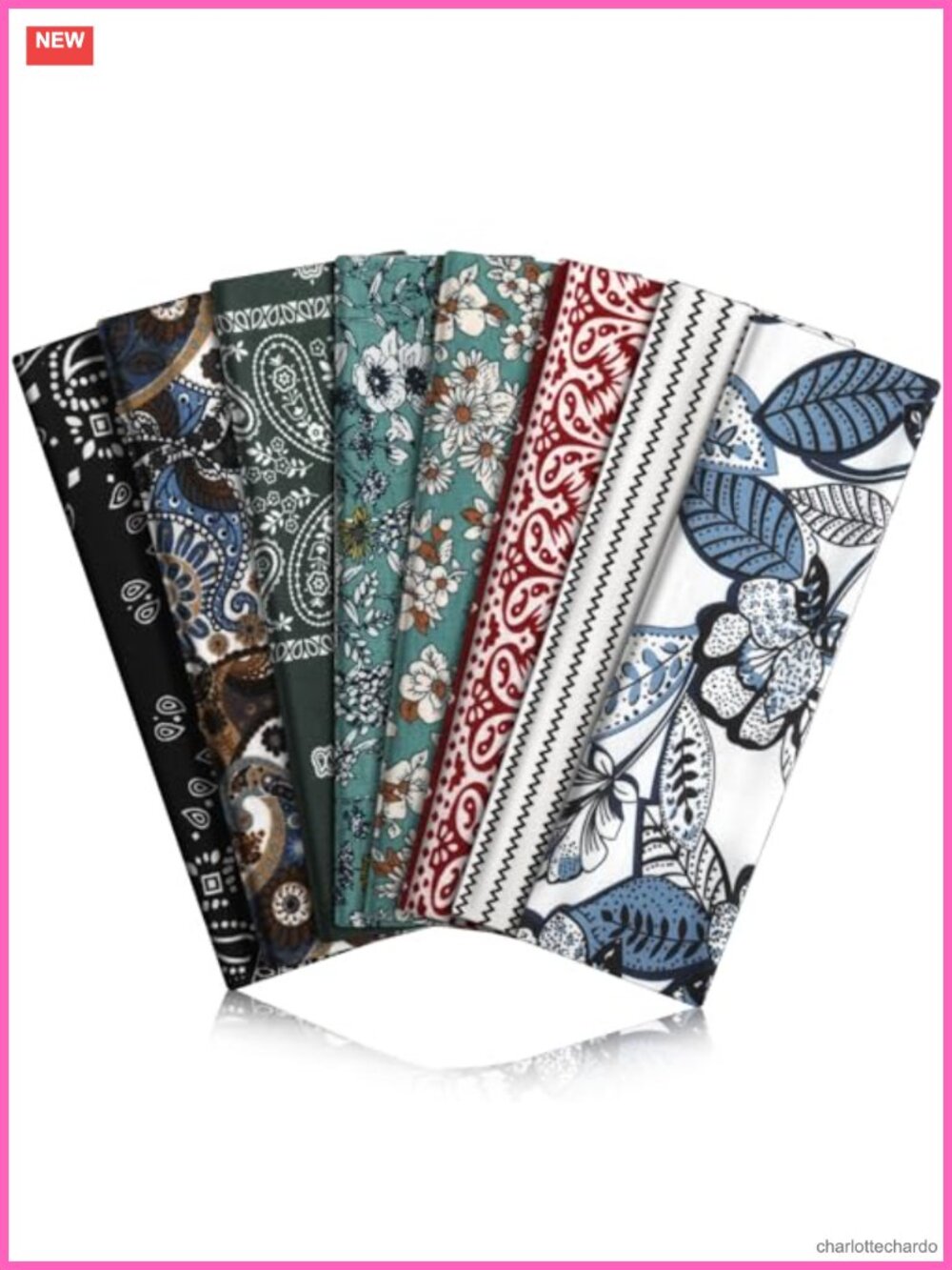 8PC Elastic Non Slip Knotted Headbands Polyester Spandex Sport Hair Accessories